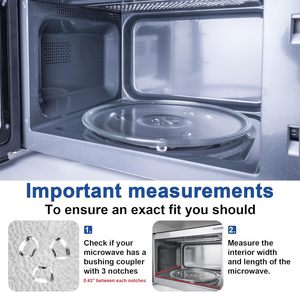 Plaque de verre <span class=keywords><strong>micro</strong></span>-ondes épaissie 12.5 "/31.5cm pour <span class=keywords><strong>Samsung</strong></span> L-G G-E plaque de verre <span class=keywords><strong>micro</strong></span>-ondes Ken-more remplace la DE74-20015 WB39X10002 - Product Image 4