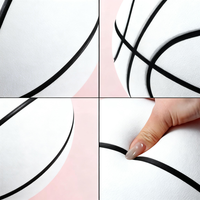 Ballon de basketball silencieux pour entraînement en salle, 340g, taille 7 (29,5 po), en mousse PU rainurée, toucher doux, rebond silencieux, haute élasticité