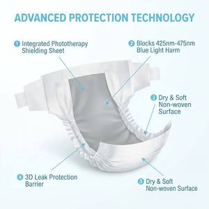 Couches jetables pour nouveau-nés en coton doux OEM, respirantes, hypoallergéniques, vente en gros en vrac - Product Image 3