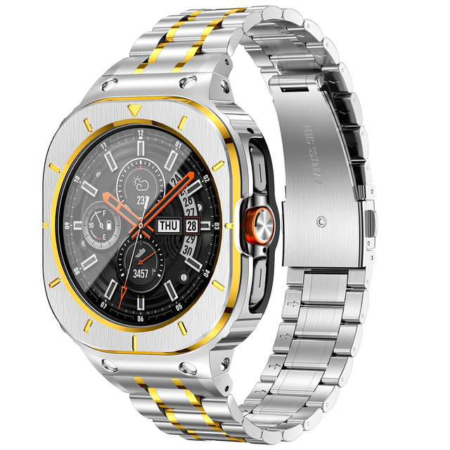 Stainless Steel Modification Kit Band with Cases Cover for Samsung Galaxy Watch7 Ultra Strap Smart Watch Protector Bumper 47mm