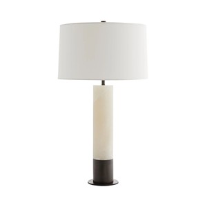 Teal Stacked Ribbed Gourd Ceramic Modern <b>Table</b> <b>Lamp</b> with Crystal <b>Base</b> | Bold Coastal Artisan Lighting for Hotel Guest Room & Liv - Product Image 5