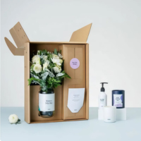 Boîtes d'emballage pour plantes en pot personnalisées en gros avec ciseaux Boîte d'emballage en carton rigide pour fleurs de fleurs Boîte recyclable