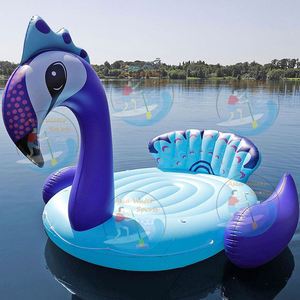 Flotteur <span class=keywords><strong>gonflable</strong></span> géant <span class=keywords><strong>rose</strong></span> doré en forme de <span class=keywords><strong>flamant</strong></span> <span class=keywords><strong>rose</strong></span>/10 personnes, paon, océan, flotteur aquatique - Product Image 2