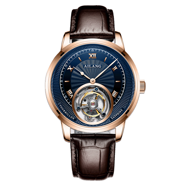 Classic Ailang Real Tourbillon Mechanical Watch Men's Business Stainless Steel Case 5ATM Waterproof Sapphire OEM Automatic Watch
