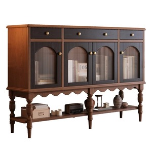 American Retro Style Solid Wood <b>Sideboard</b> 1.6M Two Tone <b>Storage</b> Cabinet Living Room Decorative Display Furniture - Product Image 4