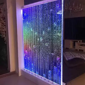 Benutzer definierte LED Acryl digitale Wasser blase Panel programmier bare Blasen wand mit Kugel blasen