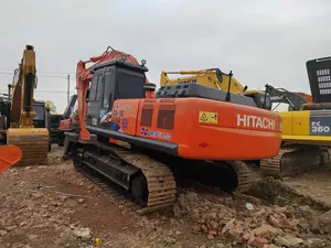 Escavadeira usada de 35 toneladas com motor japonês escavadeira de esteira usada para construção grande máquina escavadeira Hitachi ZX350 para venda