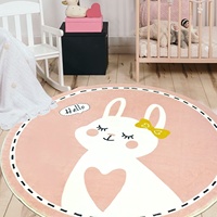 Faux Wool Kids Spiel matte Animal Round Area Rug Kinder Kinderzimmer Tür matte Soft Plüsch Rutsch fester Kinder teppich für Schlafzimmer