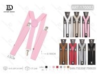 Bretelle di colore chiaro, larghezza 2,5 cm, lunghezza 100 cm, fibbia in lega, per abbigliamento casual da donna e da uomo - Product Image 1