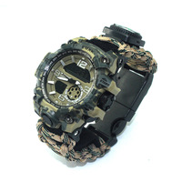 Vente d'usine – Bracelet de survie extérieur pas cher, réglable, cadeau, montre d'urgence pour enfants, hommes et femmes
