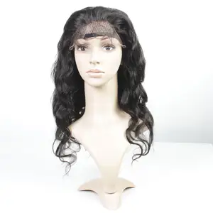 Perruques de cheveux humains brésiliens bruts non transformés Body Wavy Confortable Net With Glueless Full Lace Wig Silk Top