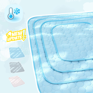 Nouveau tapis de refroidissement pour animaux de compagnie en soie de glace respirante lavable pour chiens et chats coussin d'été réutilisable pour chenils, caisses et lits - Product Image 1