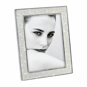CADRE PHOTO EN MÉTAL POLI ÉLÉGANT AVEC STRASS 20X25CM - Product Image 1