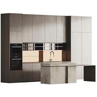 Populaire Design Moderne Simple Cuisine Américaine Complète en Bois pour Restauration et Maison Armoire de Cuisine