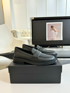 Mocassins noirs minimalistes en cuir véritable imperméables à semelle épaisse pour femmes, semelle extérieure en caoutchouc antidérapante, chaussures polyvalentes - Product Image 3