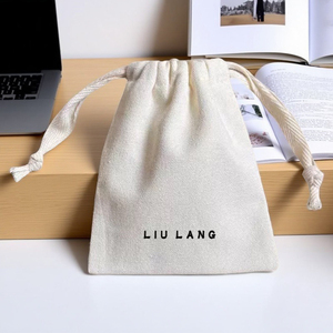 Sac cadeau en coton personnalisé, sac à chaussures et vêtements, sac en toile de coton anti-poussière avec cordon de serrage et impression de logo personnalisé - Product Image 4
