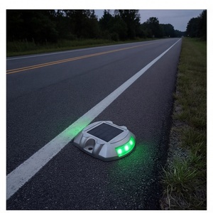 Delineateur de bord de voie haute luminosité, étanche, à LED solaire, en forme de fer à cheval, pour la signalisation routière résidentielle - Product Image 4