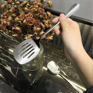 Stainless Steel Mini Spatula Set 2 Pieces Dishwasher Safe Kitchen Serving Spoon Stir Fry <b>Utensils</b> - Product Image 4