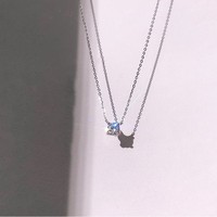 Collar Solitario CYNYA de Plata Esterlina 925 con Circonita Cúbica de 4 Puntas, Estilo Minimalista para Mujer, Joyería de Moda