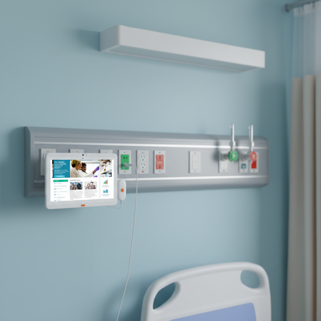Healthcare Android 14 Tablet 13.3 Inch Industrial Use Wi-Fi Wall Mount for Medical Hospital Doctors Offices Clinic Call Handle