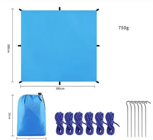 Wholesale Outdoor Folding Double Flat Tree Hanging Rain Fly Waterproof Camping Hammock Tree Tent