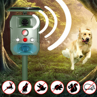 Répulsif d'animaux rechargeable à énergie solaire, répulsif ultrasonique pour oiseaux, souris, singes, taupes, serpents, rats, étanche IP65