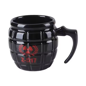 New Design Factory Direct Grenade Shape Black Custom Made Ceramic 3D Funny Coffee Mug for <b>Tea</b> <b>Cup</b> <b>Set</b> - Product Image 6