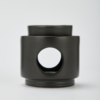 Brûleur de cire chauffe-bougie en céramique, diffuseur d'huiles parfumées, lampe à bougie chauffante, support amovible, finition mate