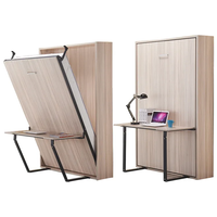 Lit mural pliable moderne de haute qualité en gros avec bureau, ensemble de meubles de chambre à coucher gain de place