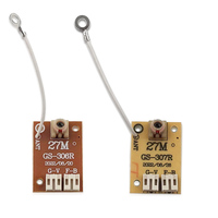 Placa de circuito de control remoto de dos canales, placa de control para coche de juguete, placa base PCB, componentes electrónicos DIY, 3-4,5 V, 3,5x3,3 cm