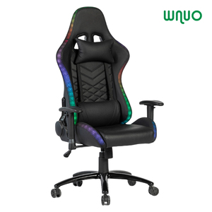 2022 tốt nhất RGB hiện đại Ergonomic Ghế văn phòng nhà áp dụng xoay Thiết kế da lưới PU vật liệu massage Tính năng game thủ chuyên viên máy tính - Product Image 3
