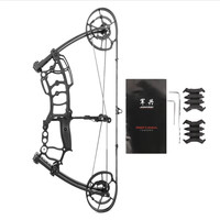 Arco Compuesto Ajustable M109K de 40-65 Libras para Tiro con Arco y Slingshot, Doble Propósito para Bolas de Acero y Flechas, Arco para Mano Izquierda/Derecha con Extremidades Gordon
