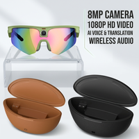 Gafas de Ciclismo con IA de Fábrica, Cámara de 8MP, Video 1080P, Traducción por IA, Audio Inalámbrico, EIS, Logotipo Personalizado, OEM, ODM