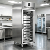 Réfrigérateur vertical commercial à porte simple en acier inoxydable pour restaurant GN -5C +5C, dégivrage automatique, OEM ODM, type européen