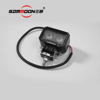 Faro LED de 20W para coche, tipo abeja amarilla de 2 pulgadas, con tres ojos, para parachoques delantero, pilar A, luz de posición lateral modificada para camping y todoterreno