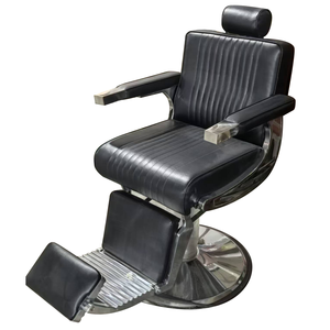 MOQ ONE 2025 Latest 8 Years Warranty Heavy Duty Super Recline Black Styling Chair Barber Chair Salon Chair