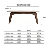 Ensemble table et chaises de salle à manger en bois massif, style luxe léger, design moderne minimaliste nordique, table rectangulaire pour petits espaces, assemblée