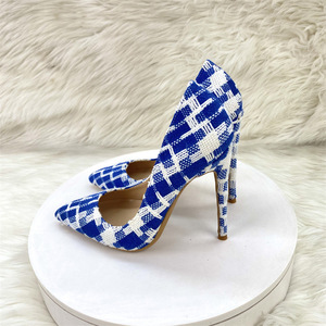 Chaussures pour femmes à talons hauts de 12 cm, bout pointu, pour soirée, rendez-vous galant, mode sexy, sandales de 10 cm et 8 cm, grandes tailles 46 - Product Image 6