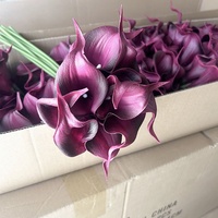 Fleur artificielle de calla au toucher réel, imperméable, pour la Saint-Valentin et les mariages – Approvisionnement direct usine