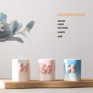 Pot à bougie personnalisé bouteille vide <span class=keywords><strong>maison</strong></span> chambre salon céramique <span class=keywords><strong>fait</strong></span> à la main bricolage bougeoirs lanternes pots à bougie - Product Image 1