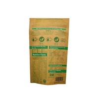 Sac zip-lock en papier kraft personnalisé pochette alimentaire sur pied emballage pour le thé liquide Pizza lait Sushi gelée autres aliments