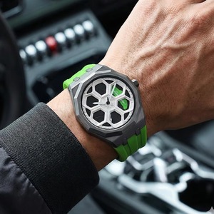 Reloj de Lujo Deportivo 3D Original para Hombre, Caja Octogonal de Aleación de 47 mm, Correa de Silicona, Esfera Analógica, Ecológico e Impermeable - Product Image 4