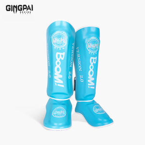 Für hochwertige wasserdichte PU-Leder Professional Protection Shin Guards Elastischer Knöchel schutz MMA Muay <span class=keywords><strong>Thai</strong></span> Training - Product Image 2