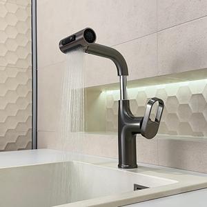 Robinet de lavabo moderne relevable en laiton massif à poignée unique, garantie 5 ans pour hôtels et appartements (vente en gros) - Product Image 6