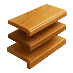 Profil de seuil de fenêtre en PVC de 250 mm, panneau intérieur stratifié en chêne blanc doré, chêne moka, résistant à l'humidité, pour seuils de portes et de fenêtres - Product Image 3