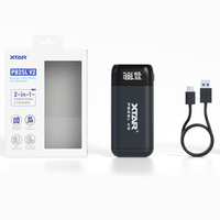 Chargeur de batterie ionique 2-en-1 XTAR PB2SL V2 21700 18650, boîtier de batterie externe USB, kit DIY, powerbank extérieur, charge rapide 18650