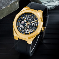 Montre Automatique de Luxe Squelette pour Hommes, Personnalisée avec Logo, Vente en Gros OEM