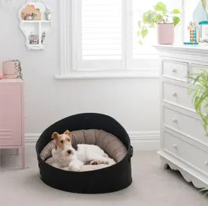 Cama de lujo para perros Sofá pequeño Cama para mascotas/perros con tela duradera y cubierta lavable extraíble