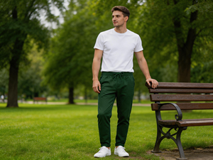 <span class=keywords><strong>Pantaloni</strong></span> Casual da Uomo in Tessuto Elasticizzato Cotone/Spandex, Chiusura con Elastico in Vita, Traspiranti, ad Asciugatura Rapida, Impermeabili, OEM - Product Image 3