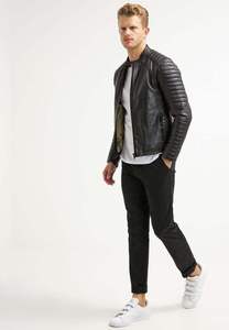 Blouson aviateur en cuir camouflage unisexe de créateur, col montant, imperméable, coupe-vent, qualité supérieure, doublure intérieure douce, hiver - Product Image 3